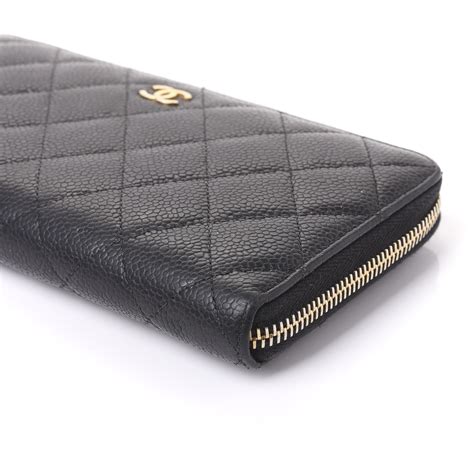 chanel iridescent caviar quilted medium zip around wallet black|Best 25+ Deals for Chanel Caviar Quilted Wallet .